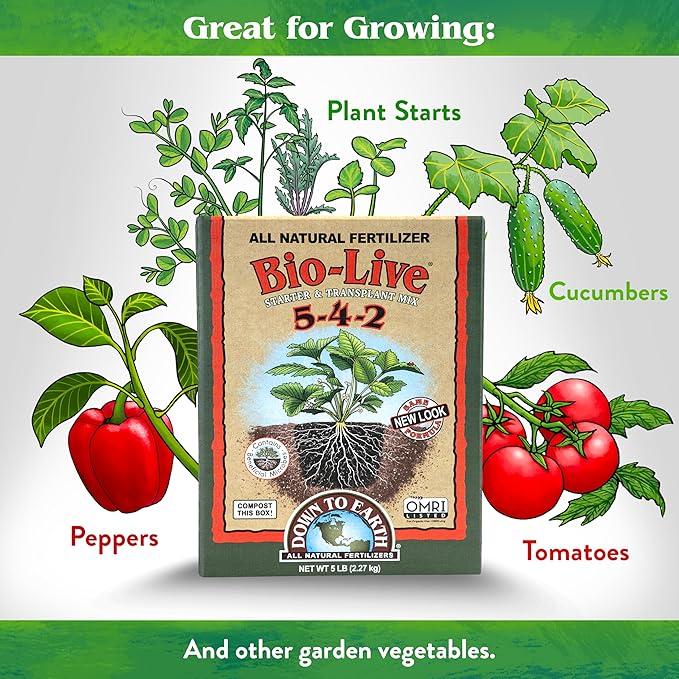 Fertilizante Orgánico Down to Earth Bio-Live 5-4-2, 5 lb miniatura 3