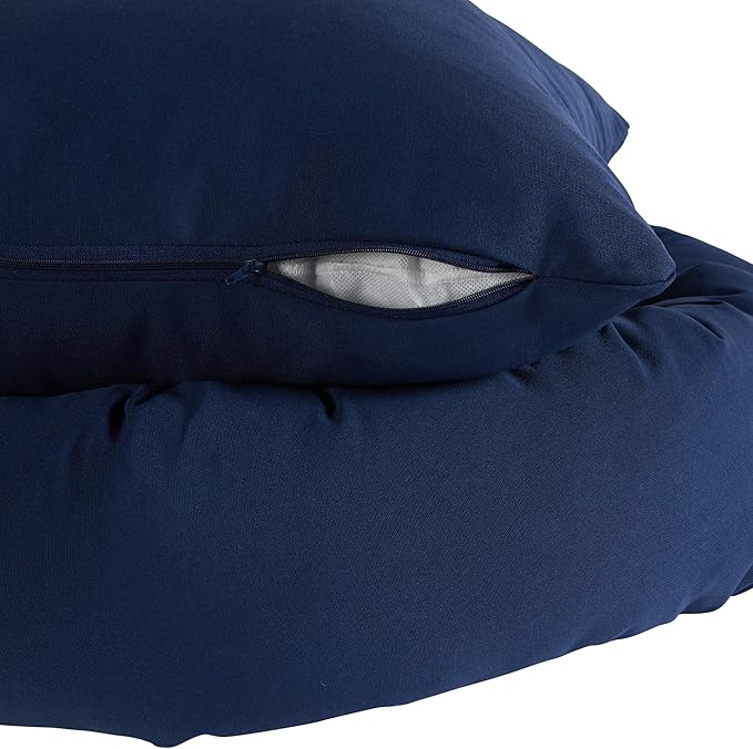 Cama para Perro Rectangular con Borde y Almohada Removible Tamaño Mediano/Grande Azul miniatura 3