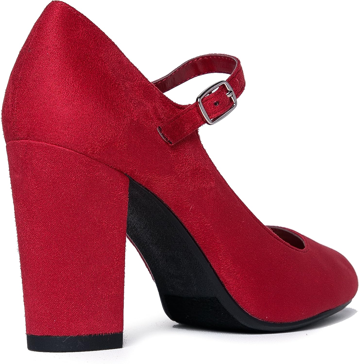 J. Adams Skippy Heels for Women - Round Toe Chunky High Heel Mary Jane Pumps - Image 4