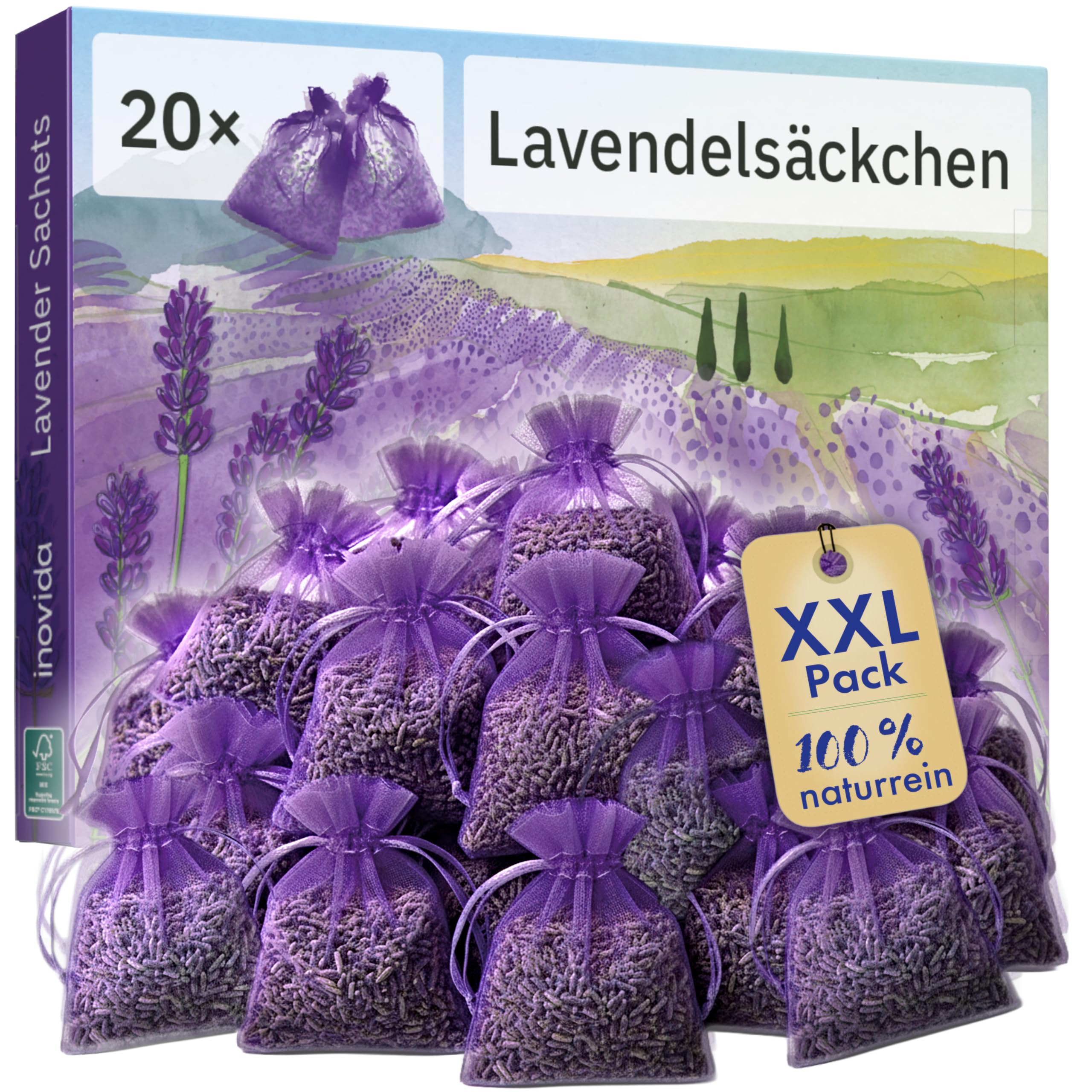 Lavendel Duftsäckchen Kleiderschrank: 20x Echter Lavendel getrocknet – Das Original