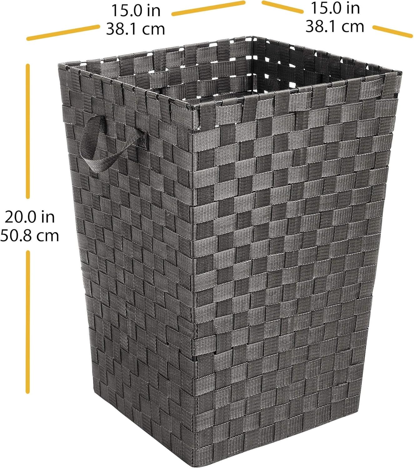 Whitmor Woven Strap Laundry Hamper, Espresso, 4 Pack