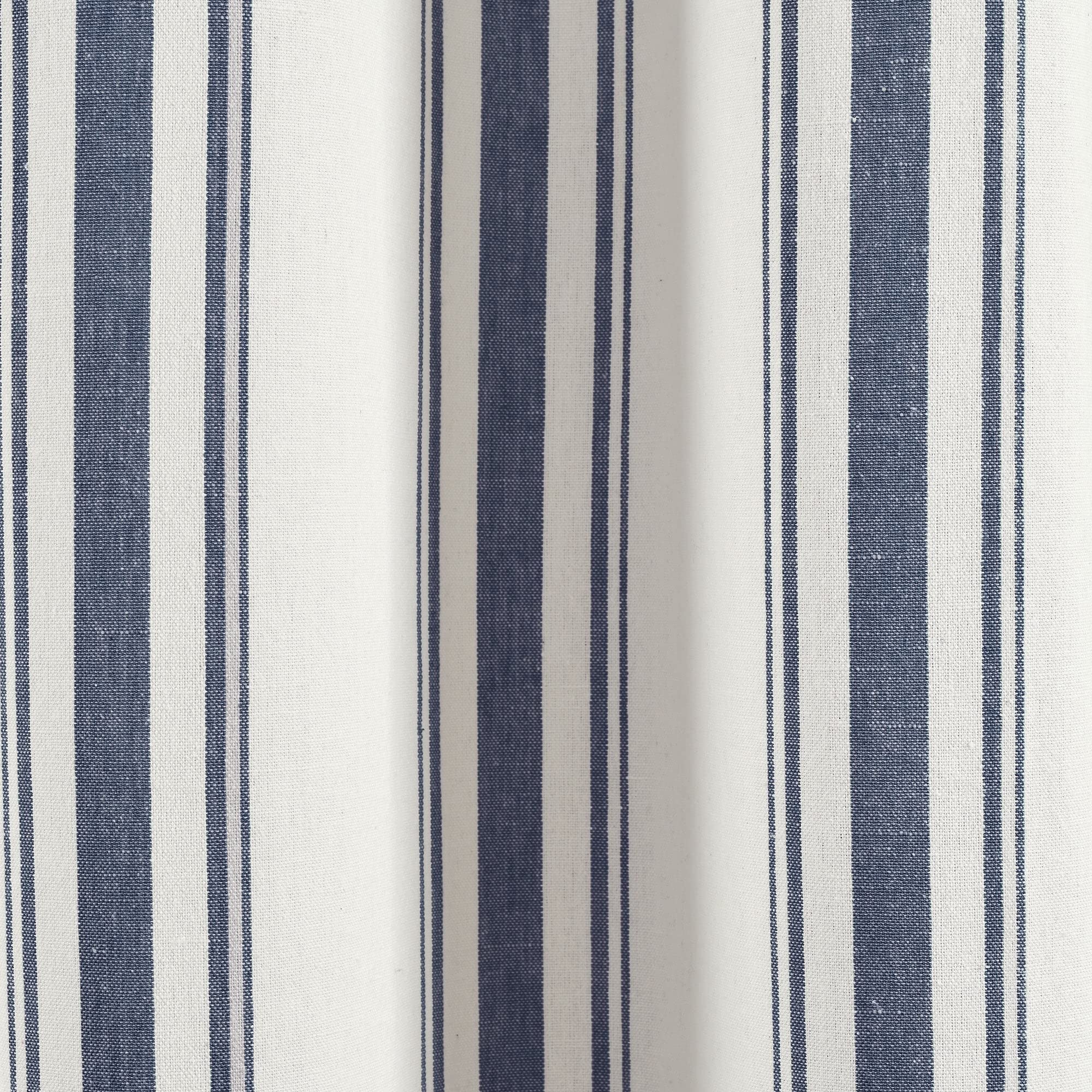 Lush Decor Farmhouse Stripe Yarn Dyed Cotton Window Curtain Panels Dark Gray 42X84 Set, W 42" x L 42" (2 Panels) - Image 3