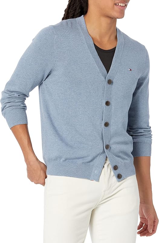 Tommy Hilfiger Adaptive Mens Cardigan Sweater with Magnetic Buttons