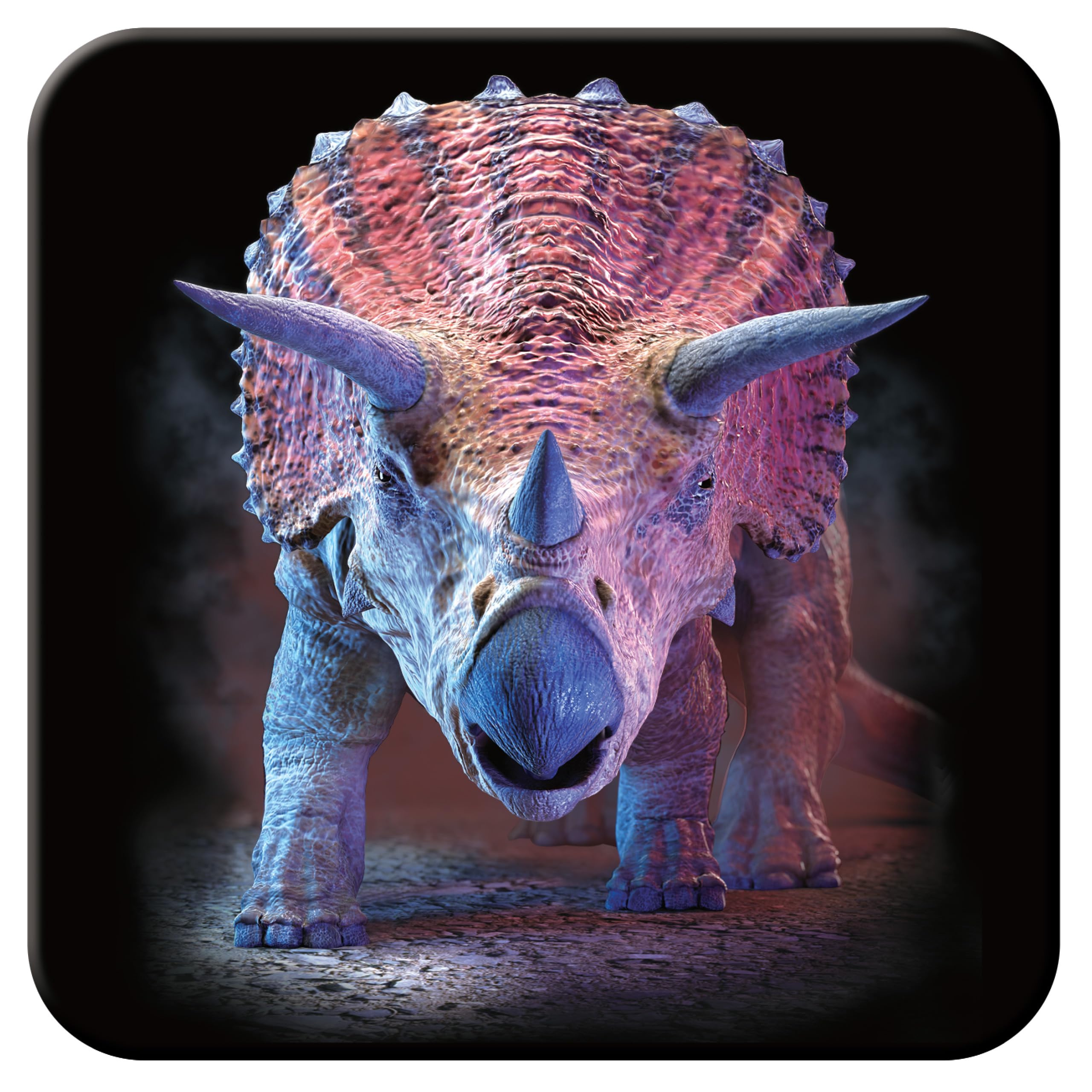 3D Livelife Women's Triceratops Cork Coaster - From Deluxebase. Lenticular Dinosaur Drink Coasters. Funny Gifts For And Men. Cute Novelty Kitchen Gift Ideas And Decorative Home Accessories
