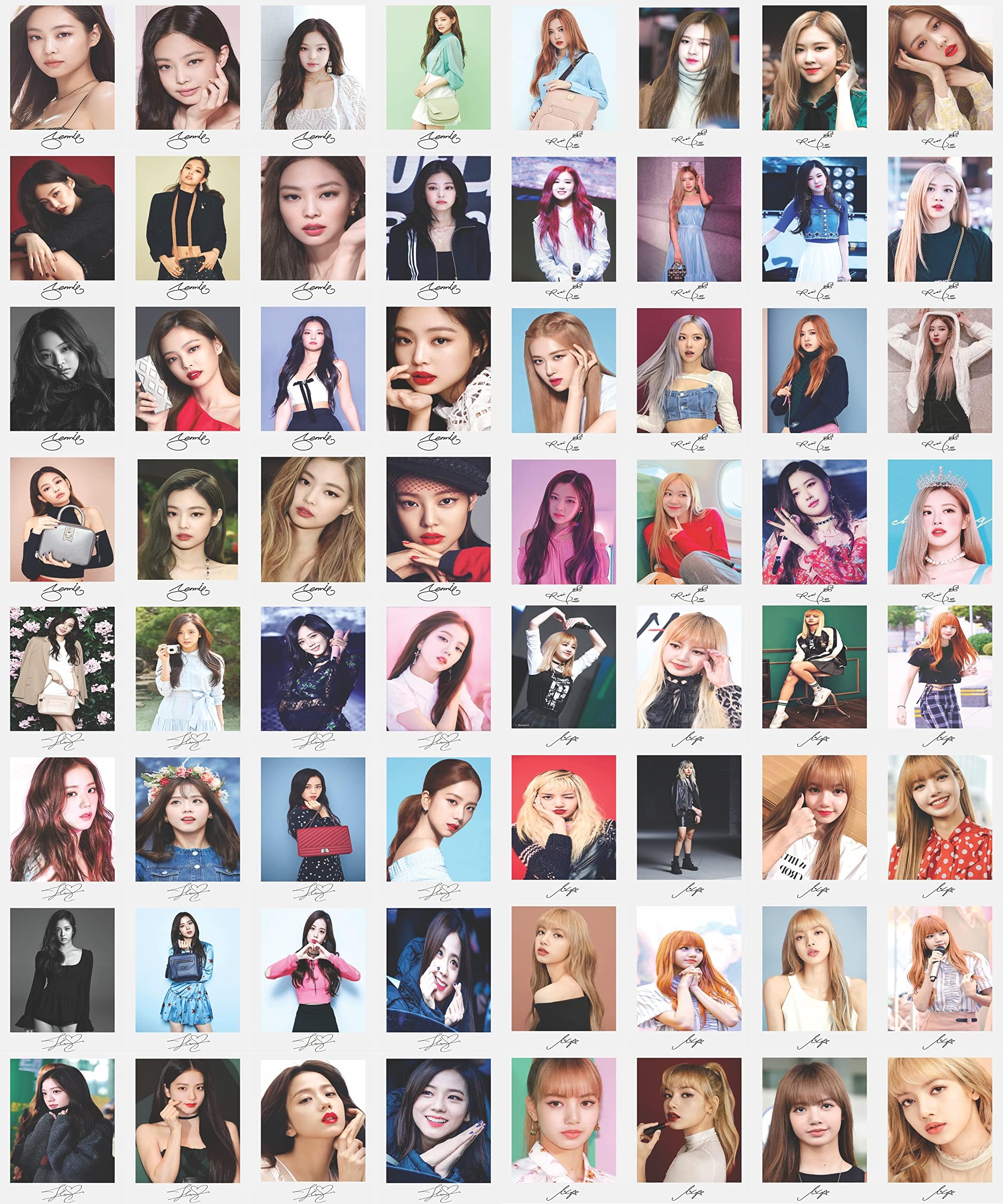 Clickedin ( Pack of 64 Blackpink Photocards Merch Lomo Cards For Room Decoration, Journal, Scrapbook, Laptop, Diary, Notebook, And More