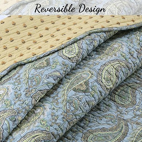 Miniatura 10 de Cozy Line Home Fashions Juego de ropa de cama reversible 100% algodón de cachemira rojo burdeos, colcha (cachemira granate, King, 3 piezas)