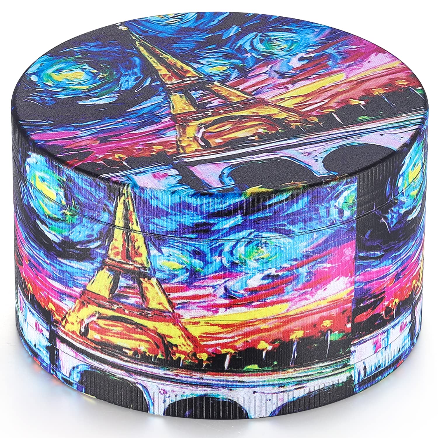 KINGLV3 inch Herb Grinder, Premium Zinc Alloy Metal Grinder,4 Layers Spice Grinder with Pollen Catcher (Tower)