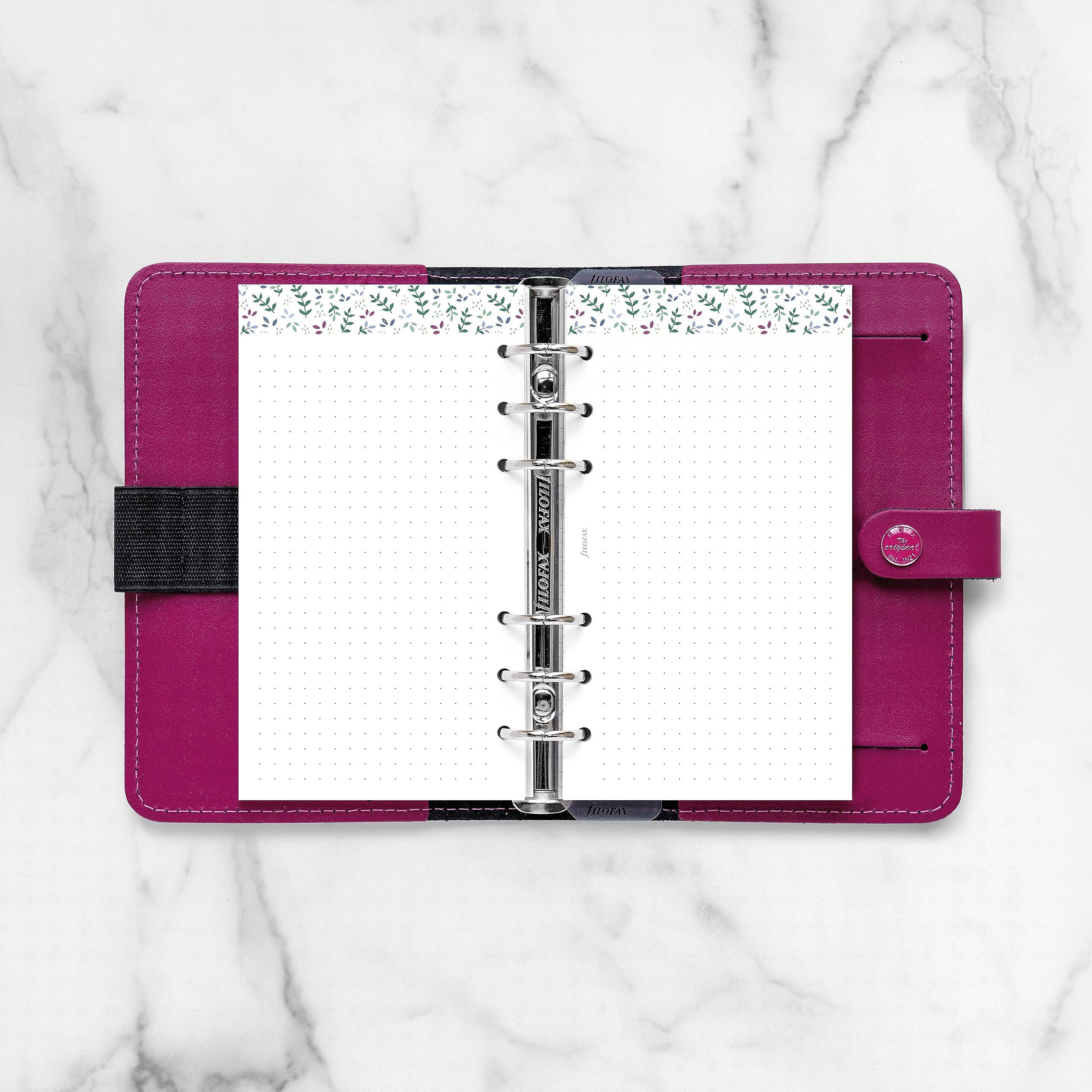 Filofax Ricarica per agenda giornaliera, formato personale/compatto, vista settimanale, confezione minimale per agenda da giardino, multilingue: cinque lingue, 2024 (C68492-24)
