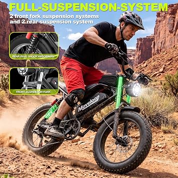 Adult Electric Bike, 48V 15.6/20AH Fat Tire Ebike, 80 Miles Range, UL 2849