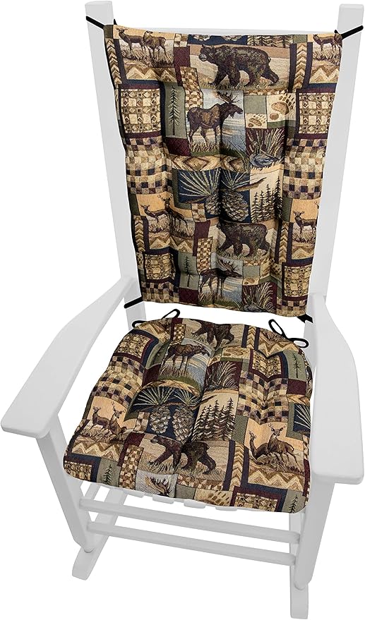 Peters Cabin Rocking Chair Cushions with Ties Size Extra