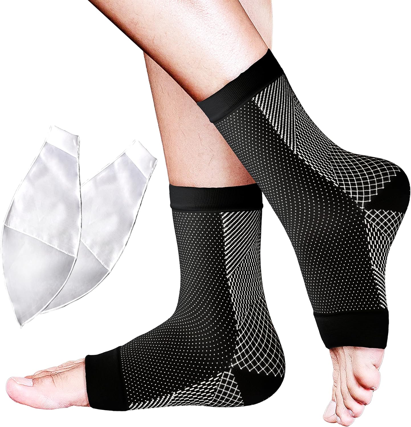 uowuoiw Neuropathy Socks for Men and Women Nano Ankle