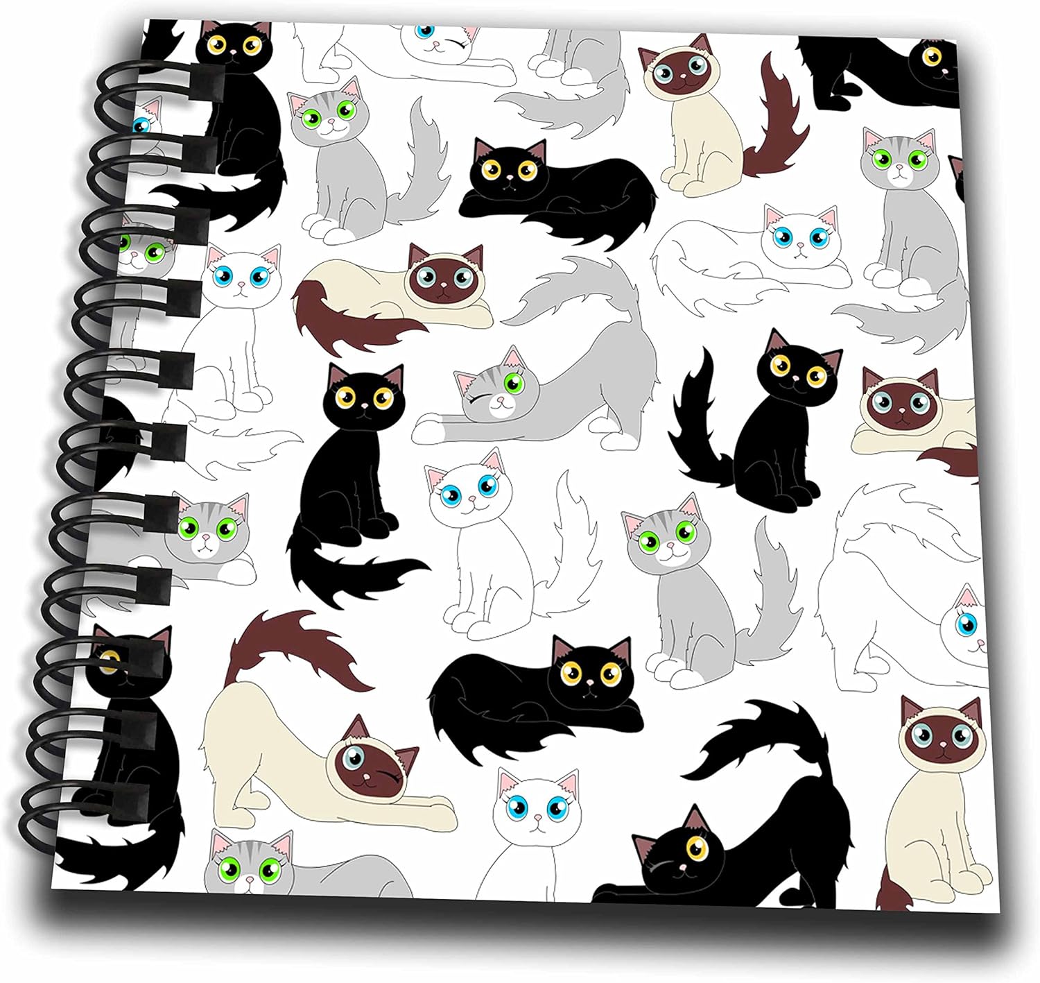 3dRose db_110774_2 Kawaii Cats-Cute Kitty Print-Memory Book, 12 by 12-Inch