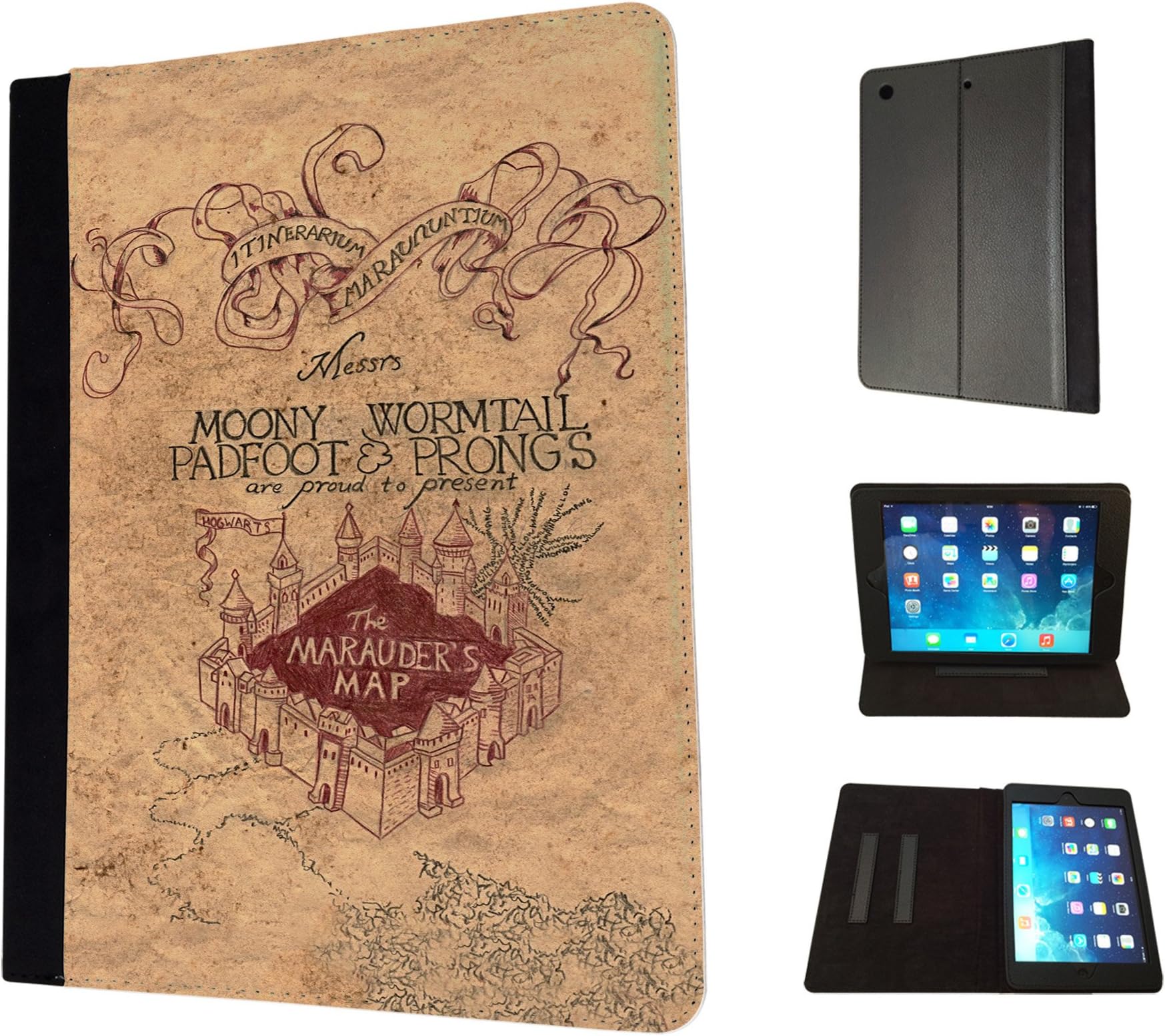 Cellbell LTD 446 Harry Potter Marauder’s Map Inspired iPad Case - Flip Cover - TPU Leather