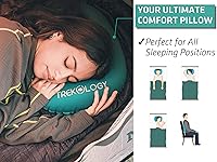 Vista 2 de Trekology Almohada inflable ultraligera de viaje para campamento - ALUFT 2.0 compresible, compacta, cómoda, ergonómica, para el cuello y el apoyo