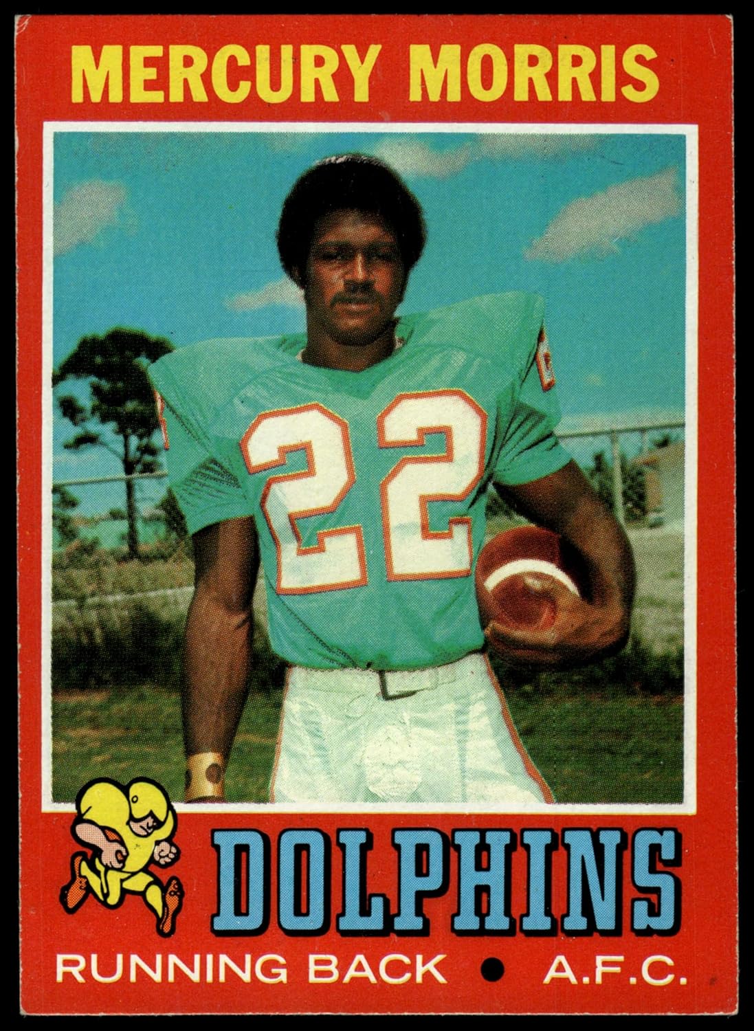 1971 Topps #91 Mercury Morris Miami Dolphins (Football Card) EX/MT Dolphins West Texas St