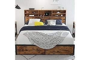 Queen Bed Frame with Shelves: Storage Solution for Your Bedroom