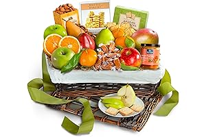 The Classic Deluxe Assortment: Fruit and Cheese Gift Baskets