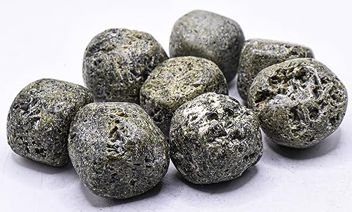 Miniatura 5 de Natural Green Epidote Cabujón Guijarros Pulido Cuarzo Cristal Pistacita Piedra Mineral Cabs de Perú (5 PCS)