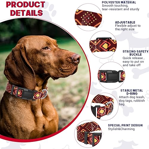 Miniatura 2 de Seyezo Collar de perro con patrón de panda de bambú, bonito collar transpirable para cachorros para niños y niñas con hebilla de seguridad, collar