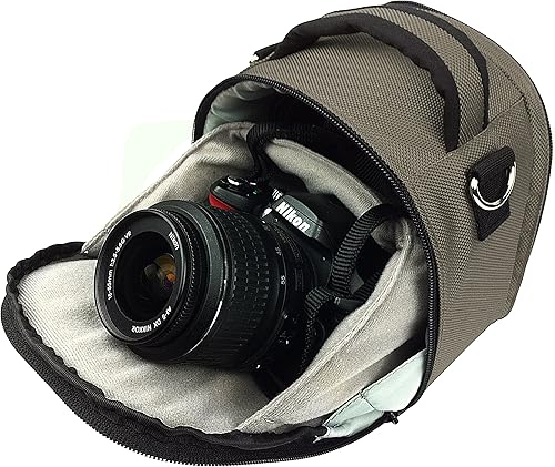Miniatura 5 de Bolsa de hombro para cámara SLR para Kodak WPZ2, FZ152, ORBIT360, SP360, AZ401, AZ252, AZ421, Gris metálico