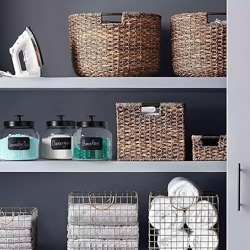 Miniatura 2 de Hyperspace Tarro de cristal para galletas con tapa hermética de metal negro, grande, 2 unidades