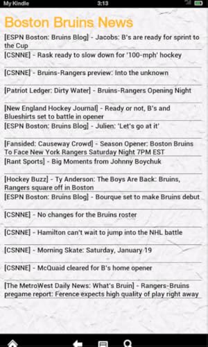Boston Hockey News (Kindle Tablet Edition)