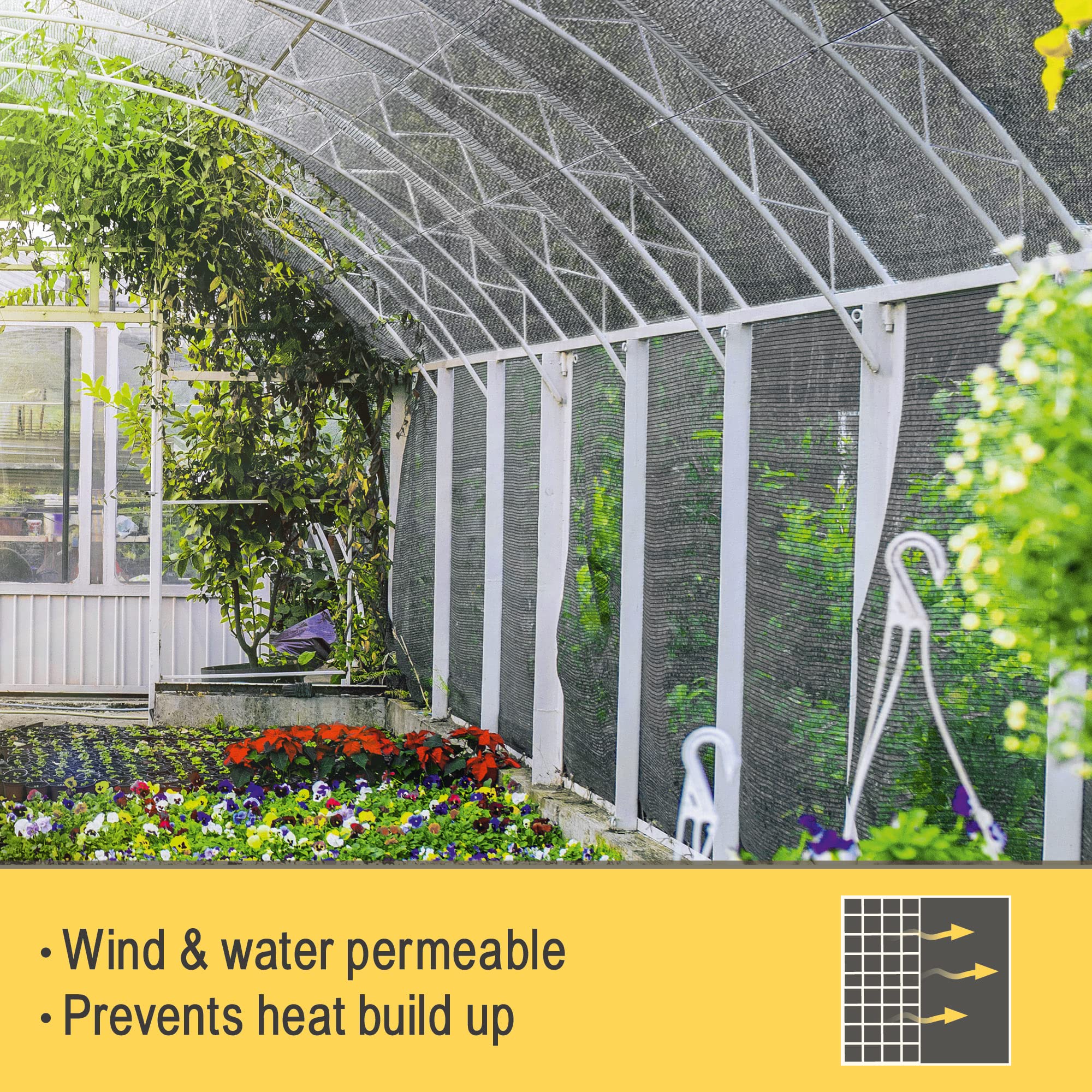 Sol Royal Schattennetz 10m x 1m Schattiergewebe 165g/m² – Blickdichter Sonnenschutz mit UV-Schutz & Kabelbinder für einfache Befestigung – HDPE Sichtschutz Garten Anthrazit für Gewächshaus & Zaun SG80