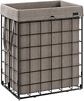 Vista 10 de SONGMICS 29 Gal. (110L) Laundry Basket, Laundry Hamper, Collapsible Clothes Hamper, Removable and Washable Liner, Metal Wire Frame, for Bedroom