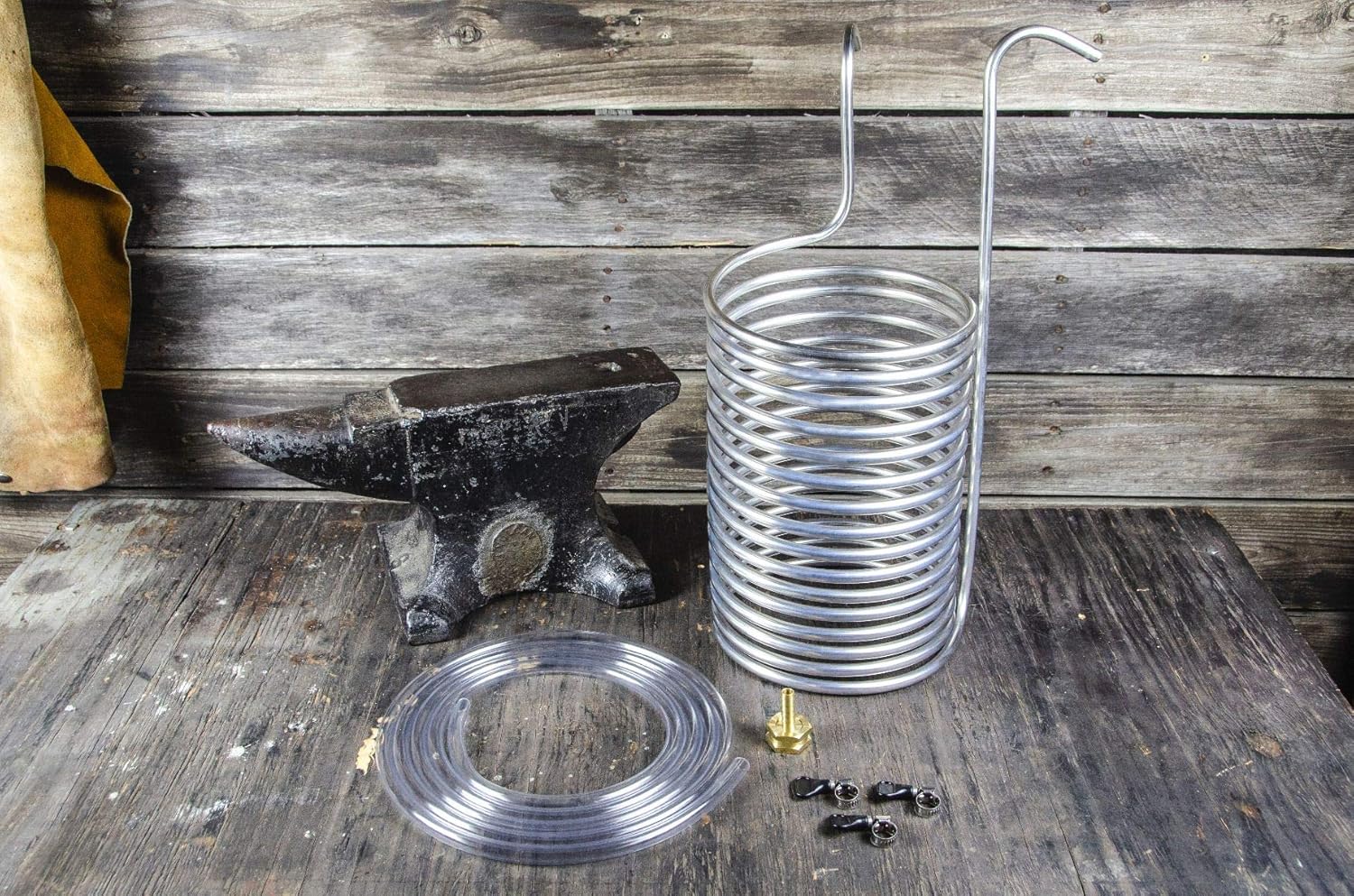 ANVIL IMMERSION CHILLER Stainless Steel Wort Chiller with Hose and Fittings