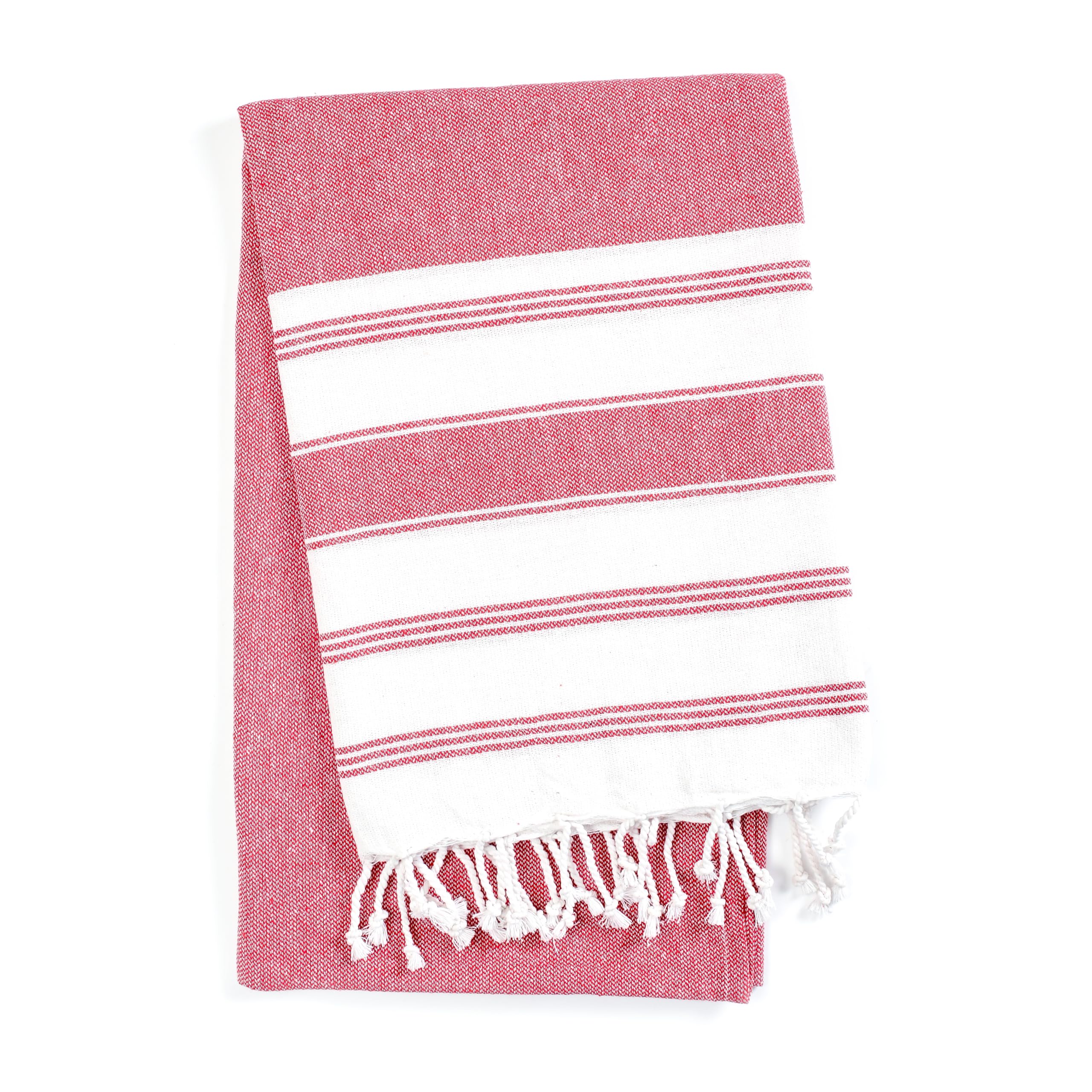 Goroly Home Turkish Peshtemal Towel 2 Pack, Thin Beach Towel, Fouta Beach Towel, Turkish Peshtemal Towels, Pestemal Towels, Thin Camping Bath, Pool Blanket, Fouta Towels 100% Cotton- 36x71 Inch - Red