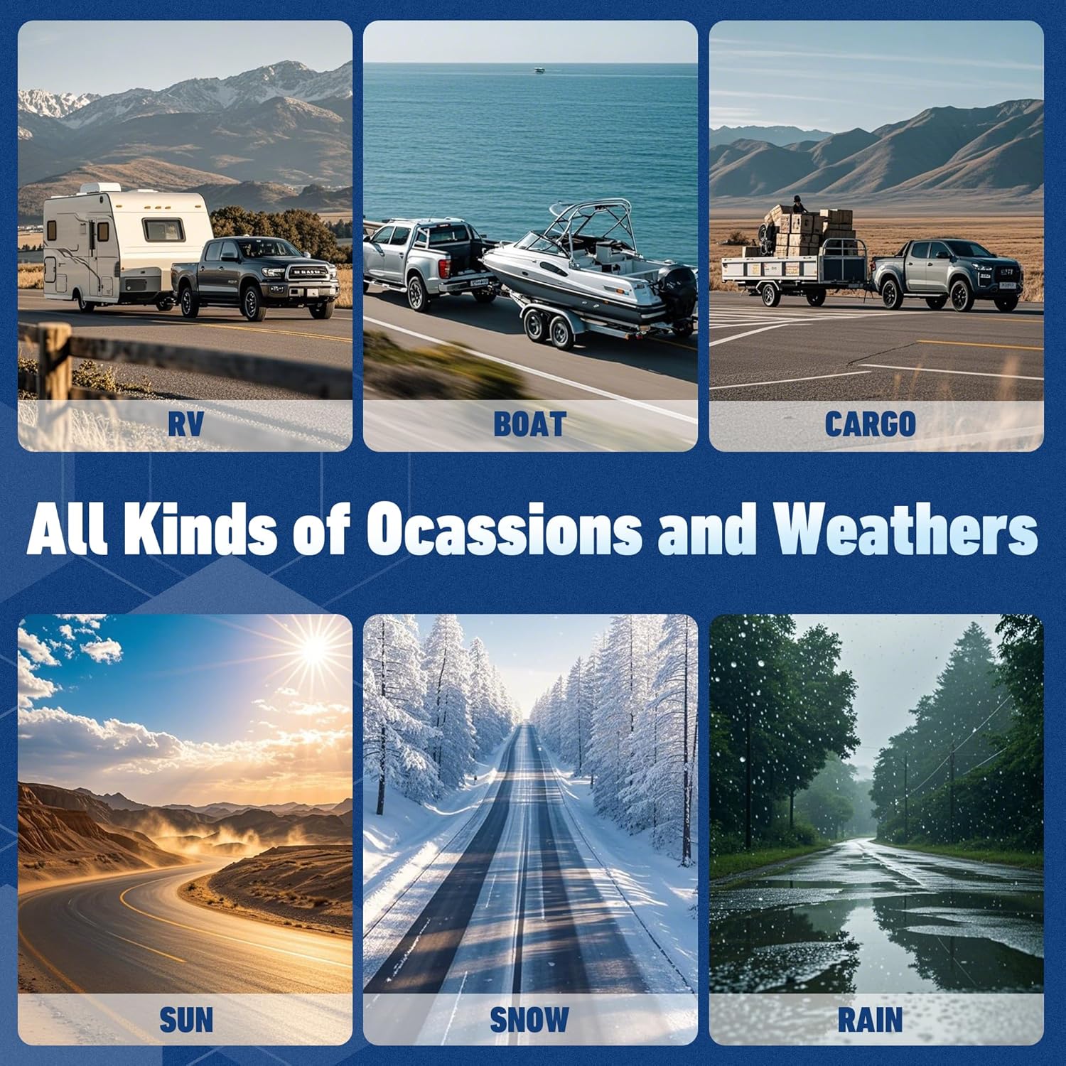 2026 Upgraded Trailer Hitch Locks Fits 2 5/16 Inch Coupler, Heavy Duty Trailer Lock, Anti-Theft Trailer Coupler Lock for RV, Trailer, Boat, Pickup(Blue)