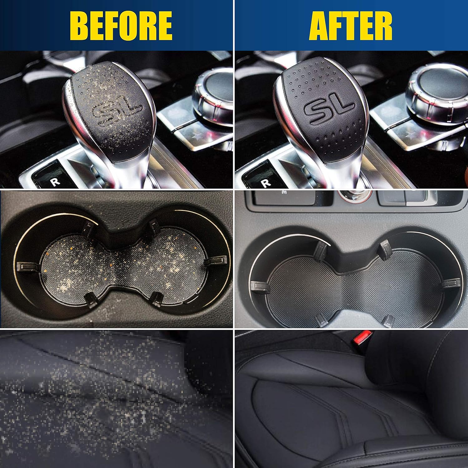 EcoNour Car Cleaning Gel Detailing Tools (2 Pack) | Universal Car Cleaning Putty Reusable Kit | Dust Removal Slime for Auto Car Interior Air Vent Laptop Keyboard Cameras Home Car Slime Cleaner (Blue) : Automotive