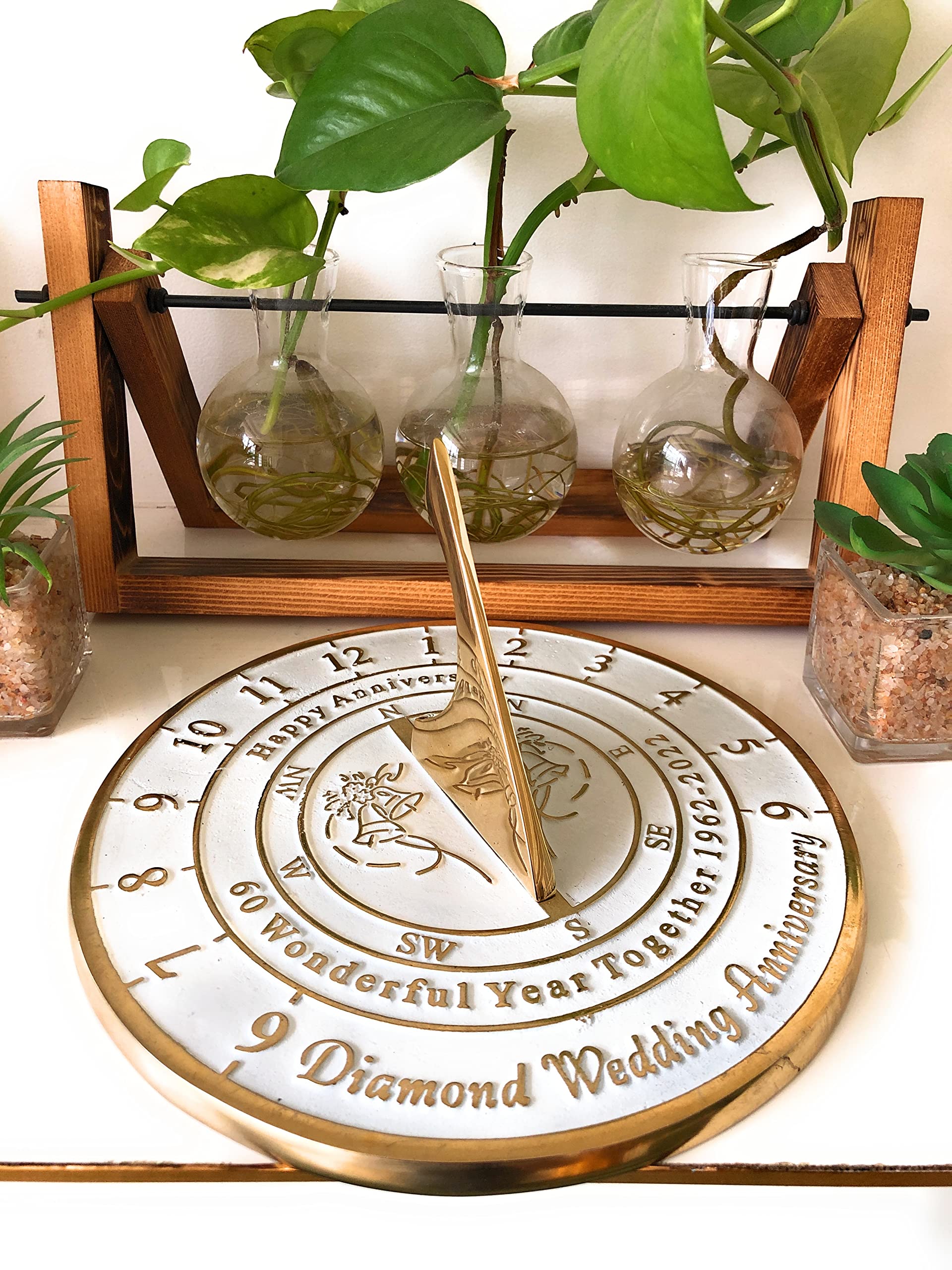 NauticalMart 60th Diamond Wedding for Parents, Grandparents, Couples, for Him or Her, Husband or Wife, Wonderful Year Together Personalized Gifts - 8 inches