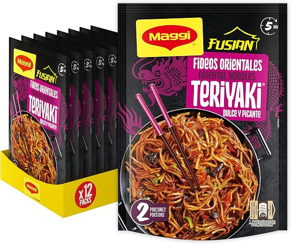 Maggi Fusian Fideos Orientales Teriyaki, 130 g, pack 12 - 1