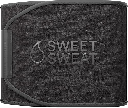 Sports Research - Faja reductora de cintura Sweet Sweat, la banda de sudoración aumenta la temperatura del estómago para reducir el peso del agua