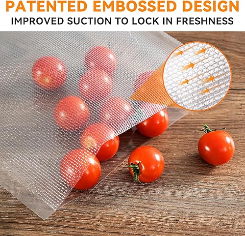 Miniatura 9 de Wevac Bolsas selladoras al vacío  100 unidades (6 x 10 pulgadas y 8 x 12 pulgadas), bolsas de almacenamiento de alimentos sin BPA, resistentes a