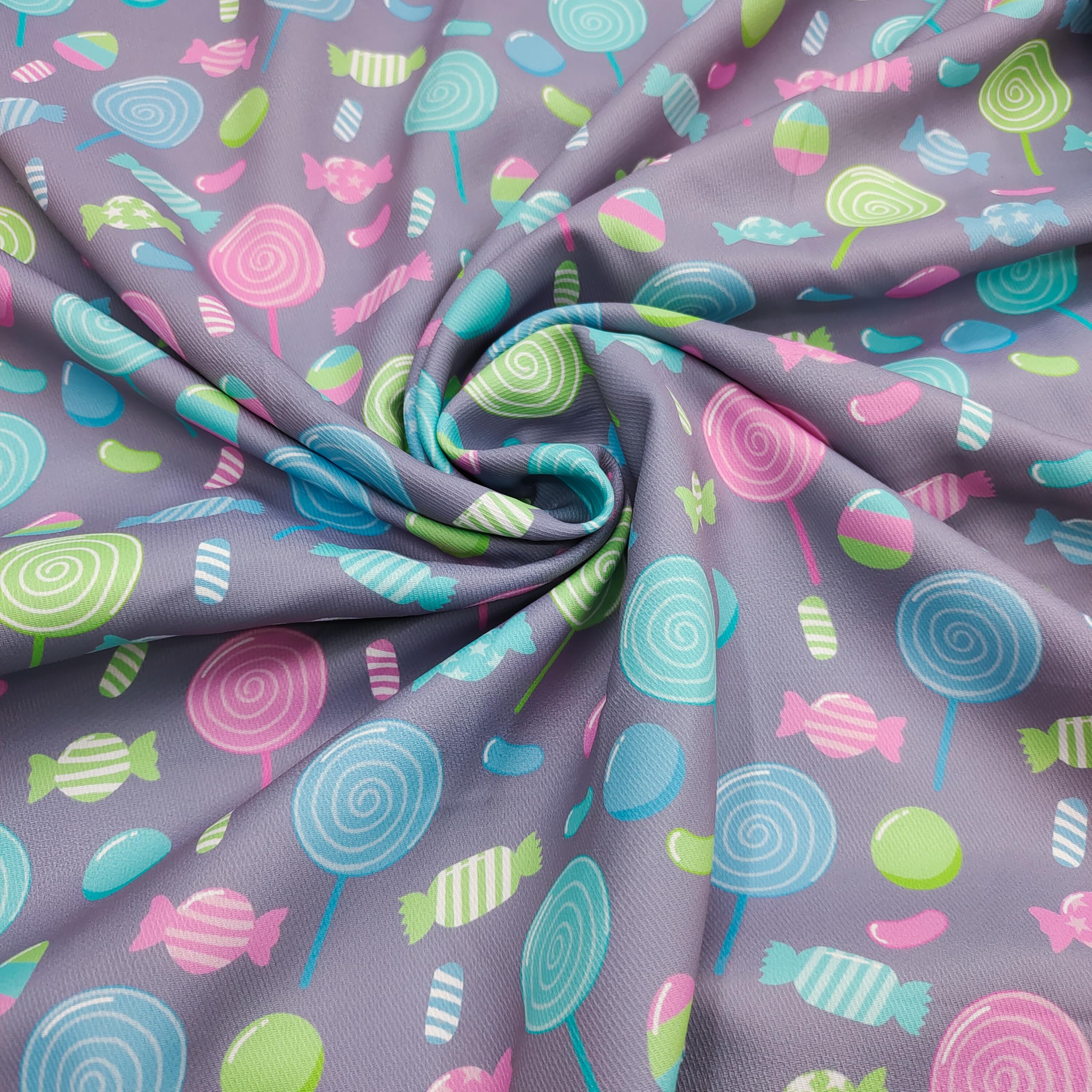 Multi Color Digital Print Unisex Cotton Blend Shirting Fabric-image-40