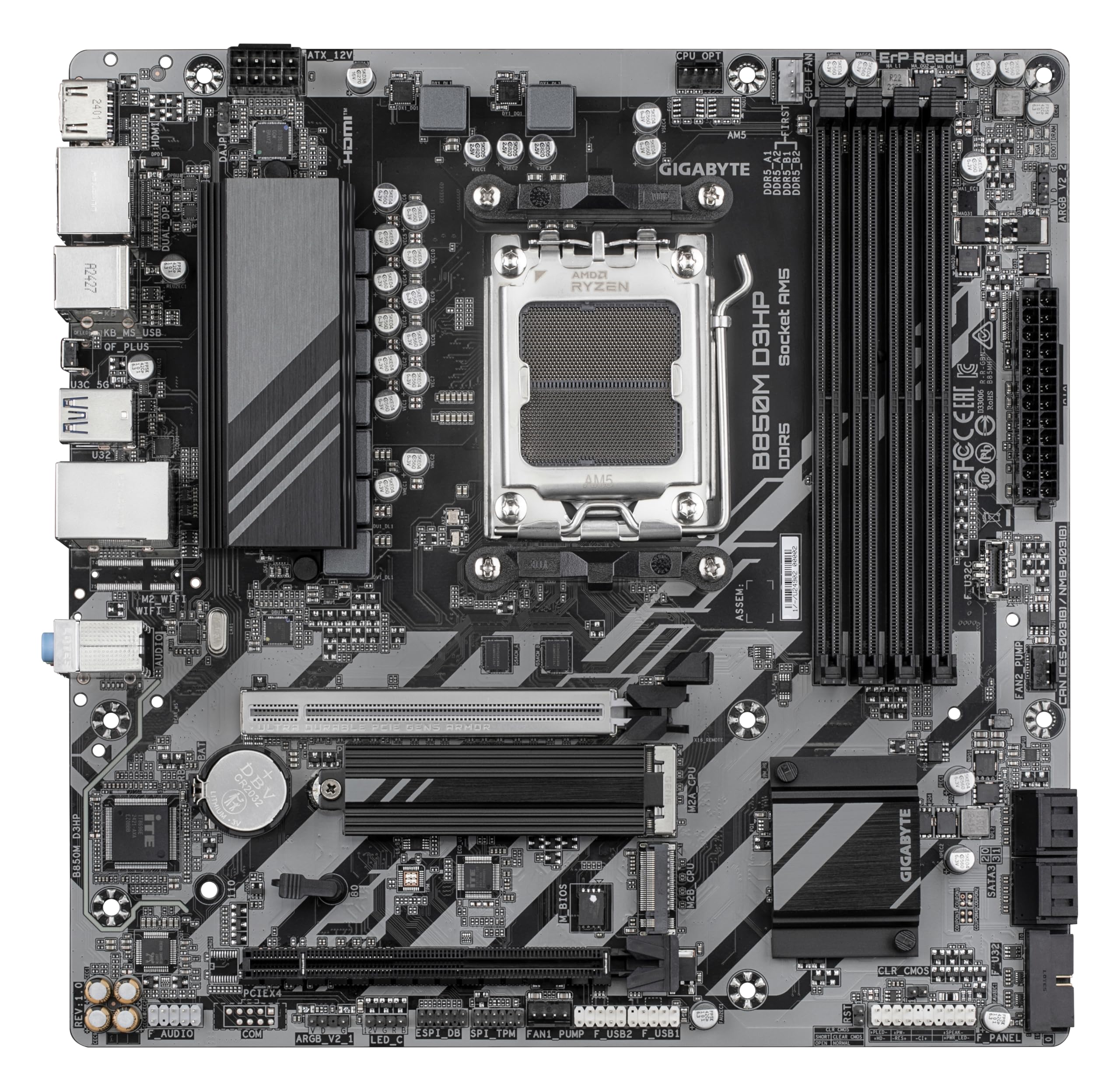 GIGABYTE B850M D3HP RYZEN AM5マザーボード Amazon.com: GIGABYTE B850M D3HP Motherboard - AMD Ryzen 9000