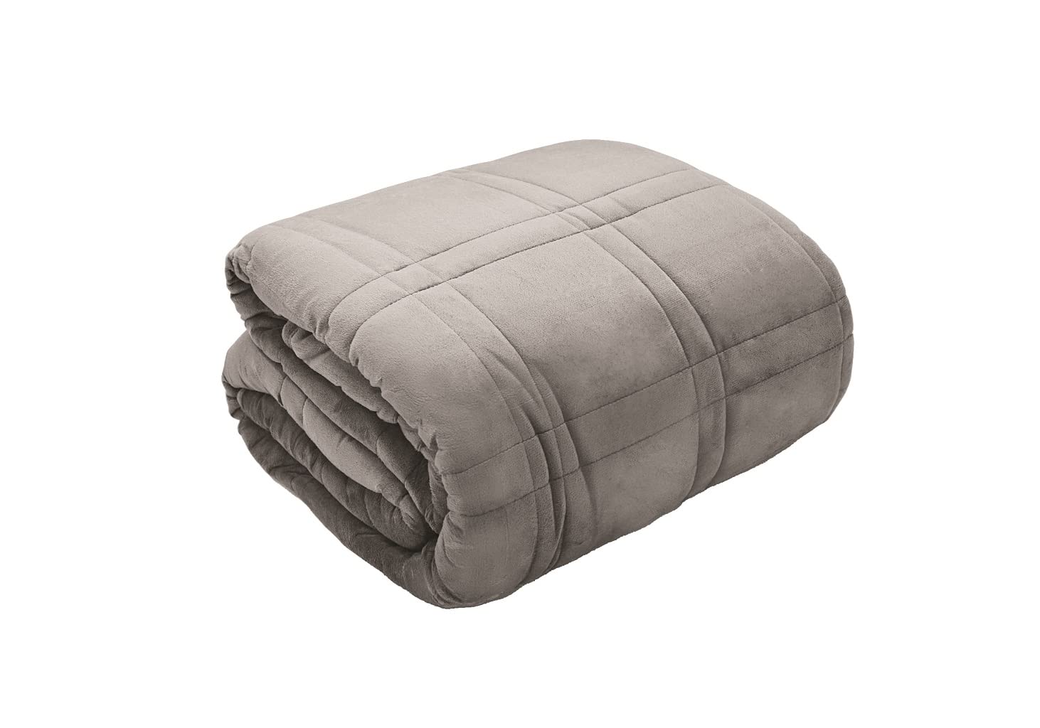 New Velour Velvet Weighted HeavyBlankets for Therapy Sensory Anxiety Autism Insomnia Stress Relief Heavy Blanket for Premium Great Sleep Comfortable Soft Relaxing Blanket (Silver, 125x150cm - 4kg)
