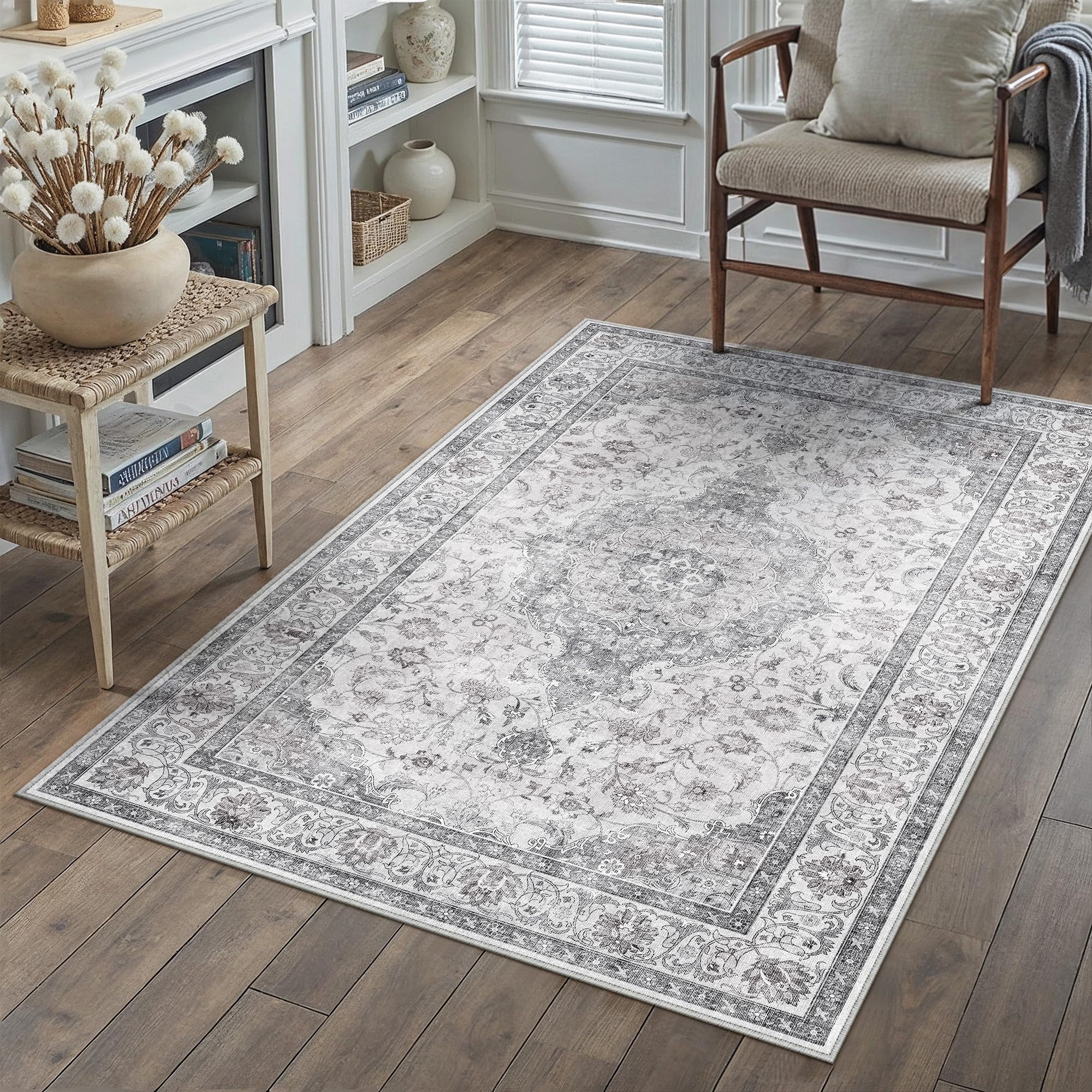PureCozy Waschbarer Teppich Wohnzimmer Vintage Böhmischen Tepich