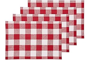 Solino Home Buffalo Check Linen Placemats Set of 4