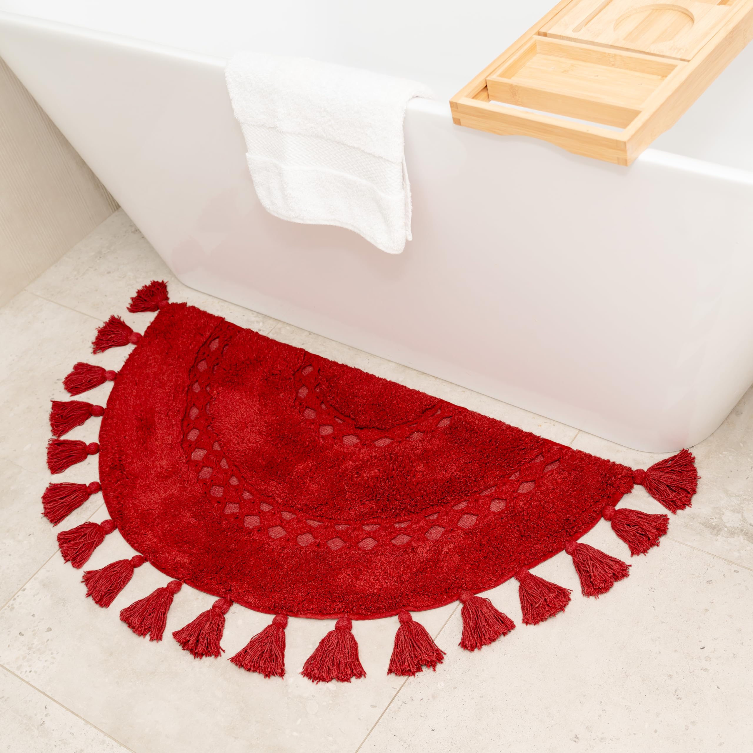 BIEN BEAU Paprika Half Circle Bath Mat
