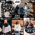 Milk Snob Guerres des étoiles originales 5-in-1 Couverture, Petit Rebel, intimité pour l'allaitement, Siège de voiture bébé, Carrier, Poussette, Chaise haute, Panier, Salon Canopy - L'essentiel du nouveau-né, soins infirmiers Haut
