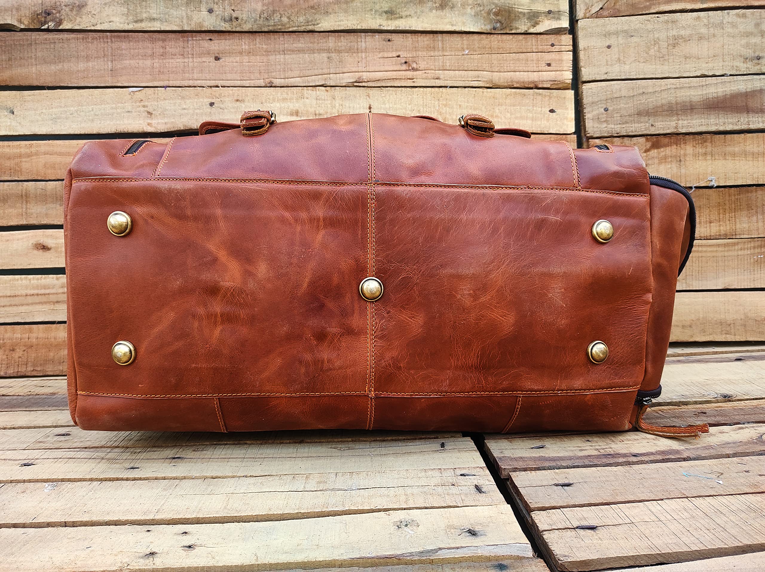 Borsone da Viaggio in Pelle con Scomparto per Scarpe per Uomo e Donna in Pelle Pieno Fiore Borsone da Viaggio in Pelle per il Fine Settimana Borsone Sportivo da…