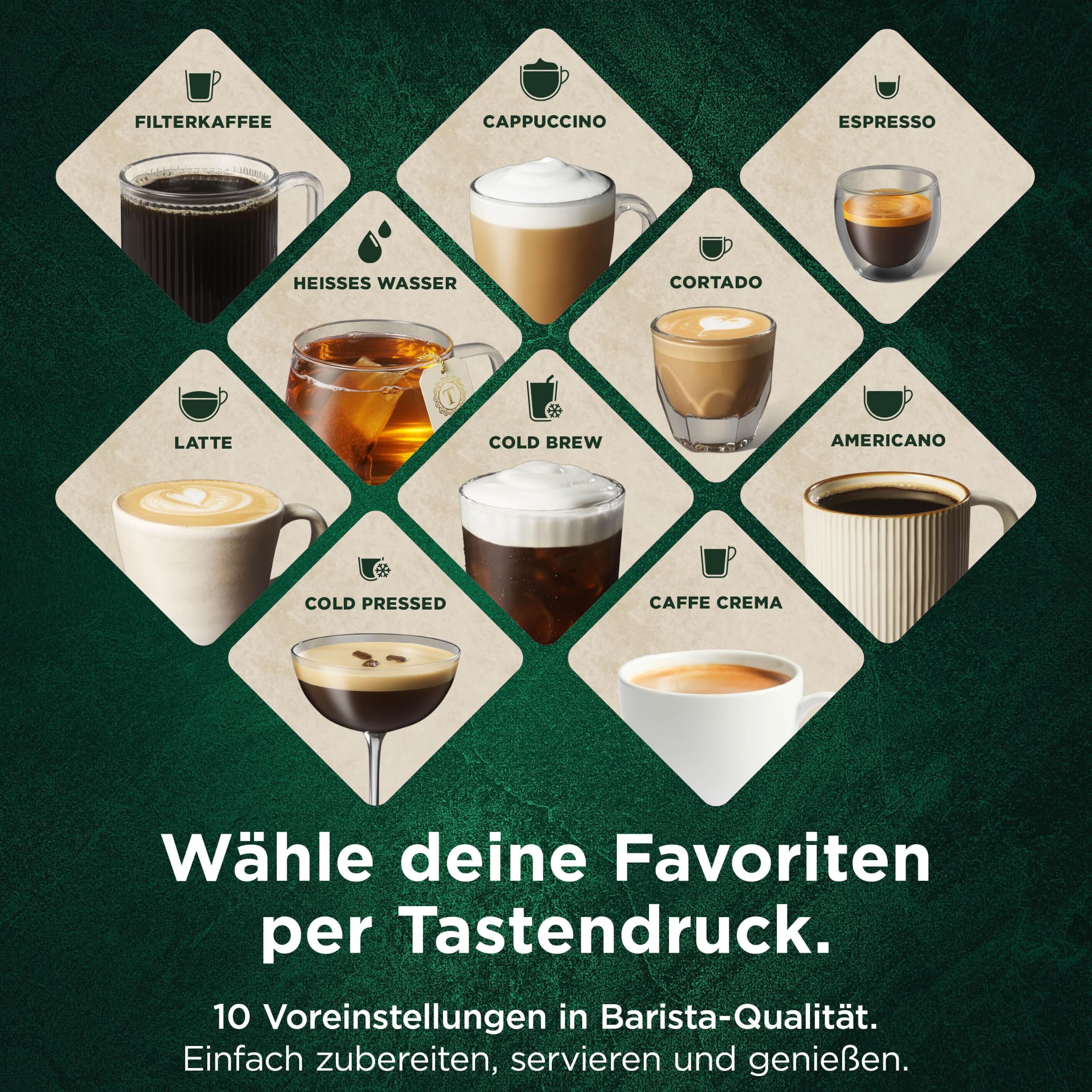 Ninja AutoBarista Kaffeevollautomat für Espresso, Filterkaffee und Cold Brew, 10 Getränkeprogramme und 4 Milchaufschäum-Voreinstellungen, spülmaschinengeeignete, abnehmbare Teile, Silber AE1001EU