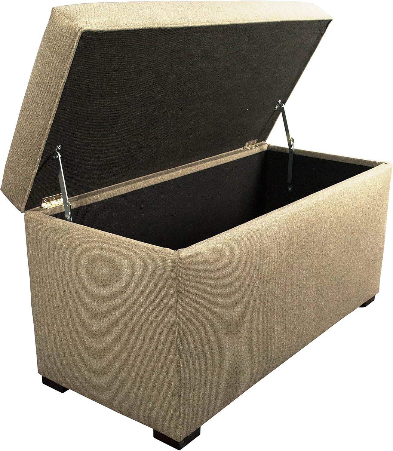 MJL Furniture Designs Angela Collection Button Tufted Upholstered Lift Top Medium Sized Bedroom Chest Storage Trunk, Dawson Series, Pismo : Home & Kitchen