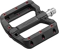 Vista 8 de Funn Black Magic - Juego de pedales de bicicleta de montaña planos de plástico – Pedales de bicicleta ligeros de plataforma ancha para estabilidad