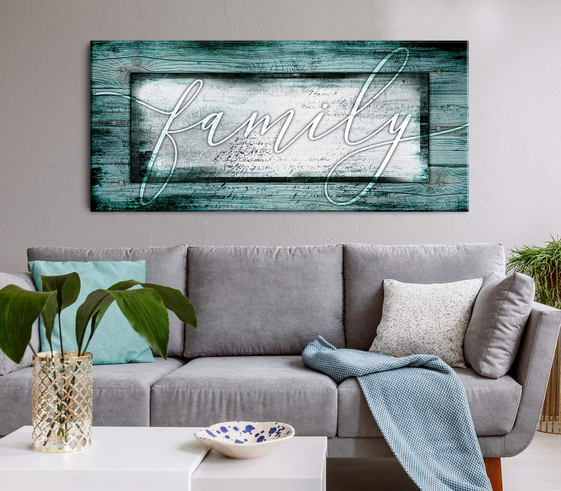 Amazon.co.jp: Sense Of Art| 家族の装飾| フレーム付きウォールアート