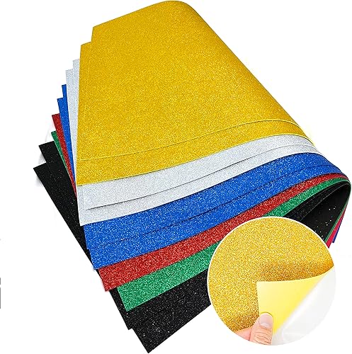 Miniatura 32 de Allgala - Paquete de 12 hojas de espuma EVA con brillantina de 8 x 12 pulgadas, colores surtidos, perfecto para proyectos de arte de niños, aulas