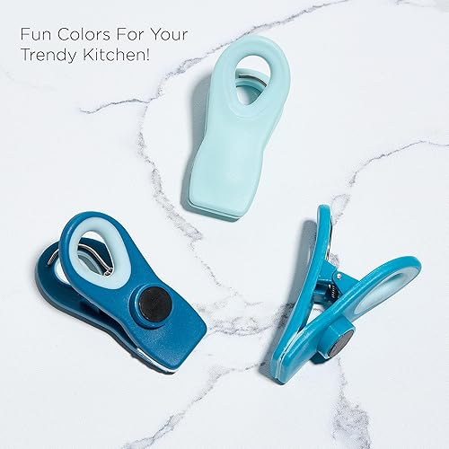 Miniatura 207 de COOK WITH COLOR Clips para bolsas con imán, clips para alimentos, clips para chips, clips para bolsas para almacenamiento de alimentos con agarre